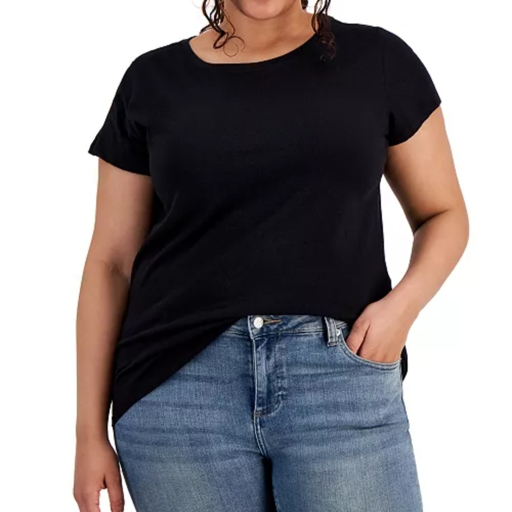 Aveto Plus Size Basic Crewneck Short-Sleeve T-Shirt Size: 1X